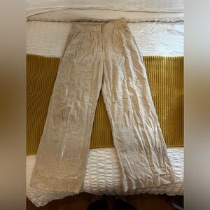 Abercrombie & Fitch Curve Love Sloane Tailored Linen Trousers